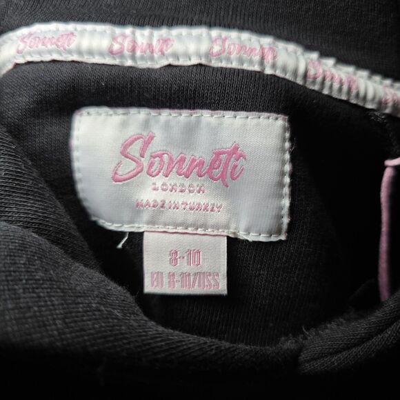 Sonneti London Varsity Pullover Hoodie Youth Girls Size Small 8-10 NWT Black - Picture 4 of 6